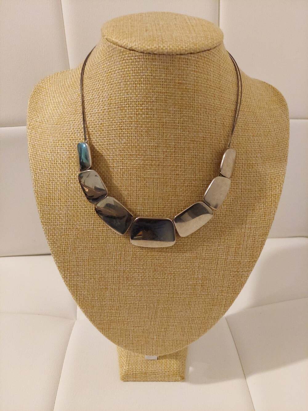 Lia Sophia Silver Tone 14" Choker Necklace
